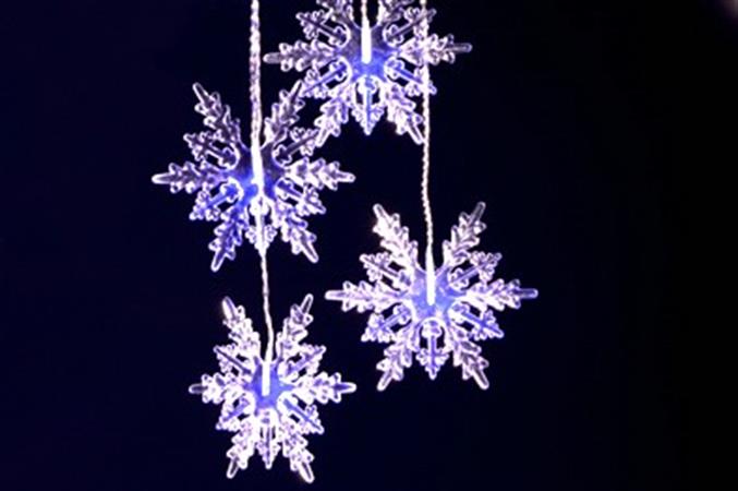 Vánoční osvětlení dekorativní ZÁVĚS S VLOČKAMI S LED VL-619