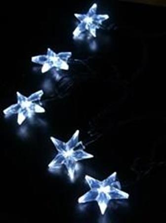 Vánoční ozdoba LED Solight, hvězdy, 20 LED, 3m, přívod 3m, IP20, bílá 1V30-W