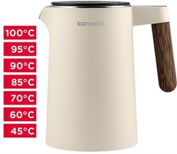 Rychlovarná konvice s regulací teploty CONCEPT 1,5 l NORWOOD, vanilková RK3304 + DOPRAVA ZDARMA