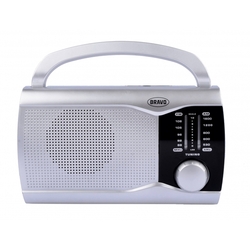 Přenosné rádio BRAVO B-6009 stříbrný