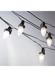 Prodloužení pro venkovní soupravu LED Filament Šiška bílá, černá kabeláž + DOPRAVA ZDARMA