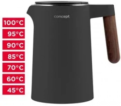 Rychlovarná konvice s regulací teploty 1,5 l NORWOOD, tmavě šedá RK3305 + DOPRAVA ZDARMA