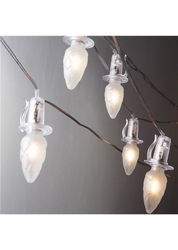 Venkovní souprava LED Filament Šiška bílá, možnost prodloužení, čirá kabeláž + napájecí trasformátor + DOPRAVA ZDARMA