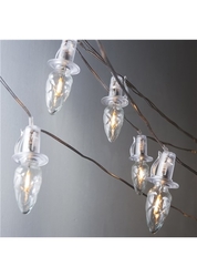 Venkovní souprava LED Filament Šiška čirá, možnost prodloužení, čirá kabeláž + napájecí trasformátor + DOPRAVA ZDARMA