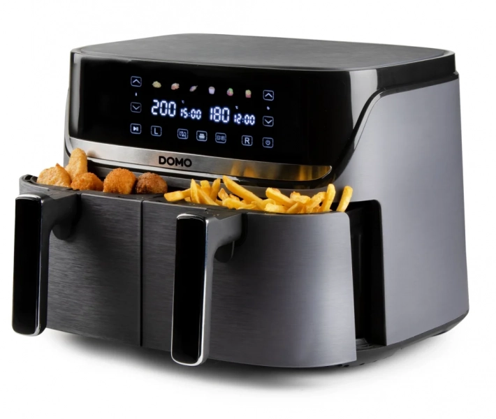 Dvojitá horkovzdušná fritéza 4+4 l - digitální - DOMO DO552FR 