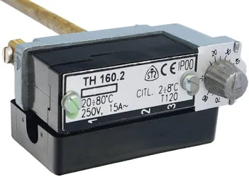 termostat TH 160.2 - T = 20-80 °C, L = 315 mm, 3 svorky s krytem, 2748-02